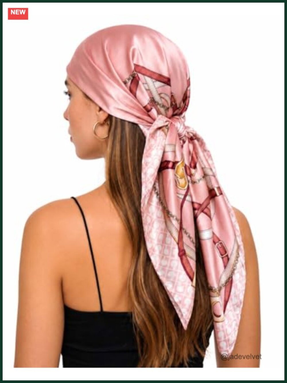 Satin Square Scarf for Women, Silk-Feel Hair Wrap, Bandana, Neck Scarf